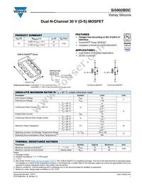 SI5902BDC-T1-E3 Datasheet Cover