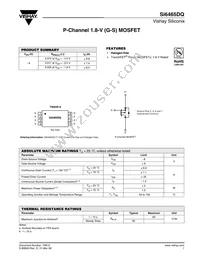 SI6465DQ-T1-GE3 Datasheet Cover