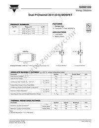 SI6981DQ-T1-GE3 Datasheet Cover