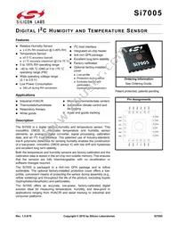 SI7005-B-GMR Datasheet Cover