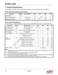 SI7021-A20-YM0R Datasheet Page 4