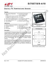SI7057-A10-IMR Datasheet Cover