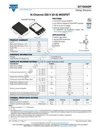 SI7190ADP-T1-RE3 Datasheet Cover