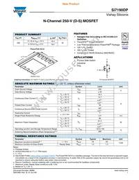 SI7190DP-T1-GE3 Datasheet Cover