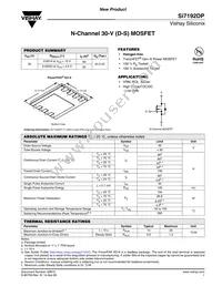 SI7192DP-T1-GE3 Datasheet Cover