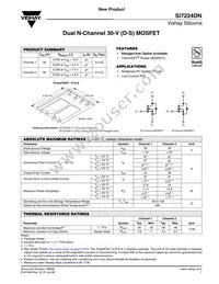SI7224DN-T1-E3 Datasheet Cover