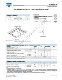 SI7446BDP-T1-GE3 Datasheet Cover