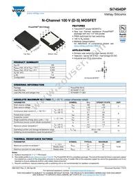 SI7454DP-T1-GE3 Datasheet Cover