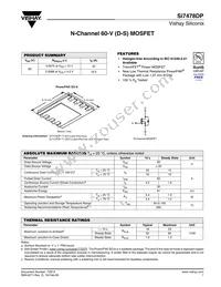 SI7478DP-T1-GE3 Datasheet Cover