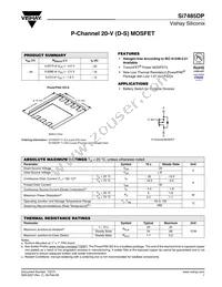 SI7485DP-T1-GE3 Datasheet Cover