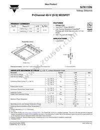 SI7611DN-T1-GE3 Datasheet Cover