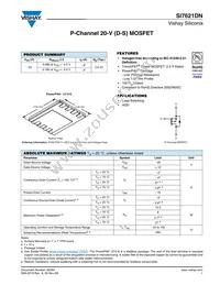 SI7621DN-T1-GE3 Datasheet Cover