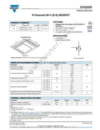 SI7635DP-T1-GE3 Datasheet Cover