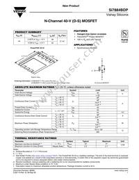 SI7884BDP-T1-E3 Datasheet Cover