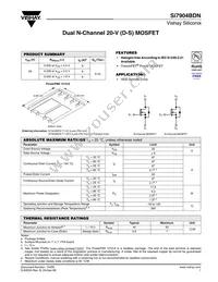 SI7904BDN-T1-E3 Datasheet Cover