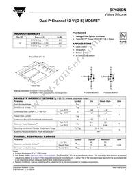 SI7925DN-T1-GE3 Datasheet Cover