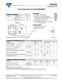 SI8405DB-T1-E3 Datasheet Cover