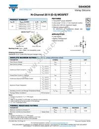 SI8406DB-T2-E1 Datasheet Cover