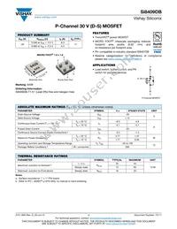 SI8409DB-T1-E1 Datasheet Cover