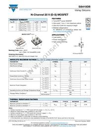 SI8410DB-T2-E1 Datasheet Cover