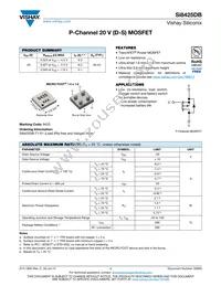 SI8425DB-T1-E1 Datasheet Cover