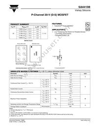 SI8441DB-T2-E1 Datasheet Cover