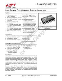 SI8451BB-A-IS1 Datasheet Cover