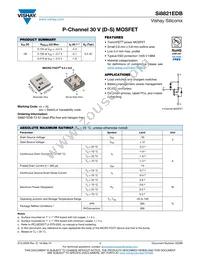 SI8821EDB-T2-E1 Datasheet Cover