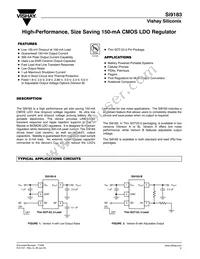 SI9183DT-AD-T1-E3 Datasheet Cover