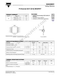 SI9435BDY-T1-GE3 Datasheet Cover