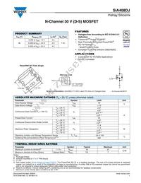 SIA408DJ-T1-GE3 Datasheet Cover