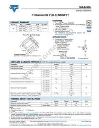 SIA449DJ-T1-GE3 Datasheet Cover