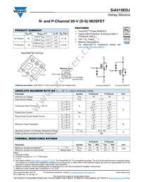 SIA519EDJ-T1-GE3 Datasheet Cover