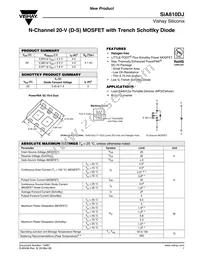SIA810DJ-T1-E3 Datasheet Cover