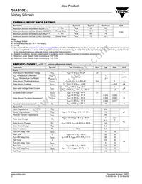 SIA810DJ-T1-E3 Datasheet Page 2