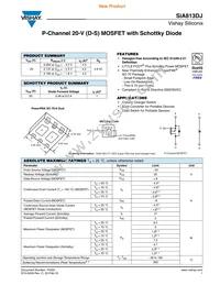 SIA813DJ-T1-GE3 Datasheet Cover