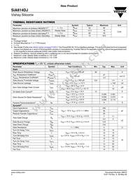 SIA814DJ-T1-GE3 Datasheet Page 2