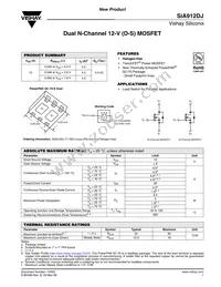 SIA912DJ-T1-GE3 Datasheet Cover