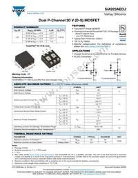 SIA923AEDJ-T1-GE3 Datasheet Cover