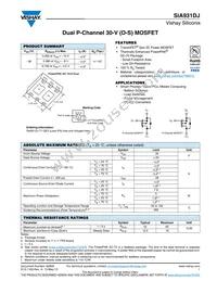 SIA931DJ-T1-GE3 Datasheet Cover