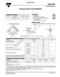 SIB413DK-T1-GE3 Datasheet Cover