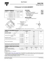 SIB417DK-T1-GE3 Datasheet Cover