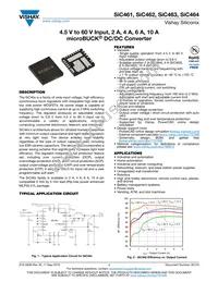 SIC464ED-T1-GE3 Datasheet Cover