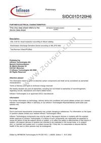 SIDC01D120H6 Datasheet Page 4