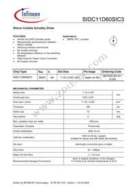 SIDC11D60SIC3 Datasheet Cover