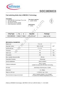 SIDC38D60C6X1SA3 Datasheet Cover