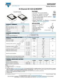 SIDR402DP-T1-GE3 Datasheet Cover