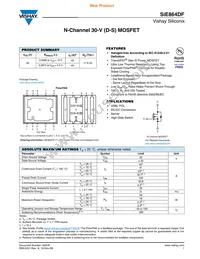 SIE864DF-T1-GE3 Datasheet Cover