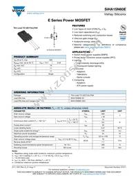 SIHA15N60E-E3 Datasheet Cover