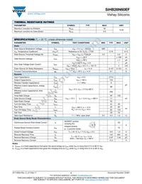 SIHB28N60EF-GE3 Datasheet Page 2